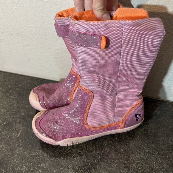 PLAE Shoes Plae Camille Shimmer Kids Girls Shoes Pink Sz 2 Suede